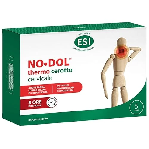 Offerta a tempo: ESI, No-Dol Thermo Cerotti Riscaldanti Cervicale, Allevia i Fastidi Reumatici e Muscolari, Fonte di Calore di Origine Naturale Senza Farmaci, Sollievo Fino a 8 Ore, Senza Coloranti e Parabeni, 5 Pezzi - 41% da 17.90 € a 10.65 €