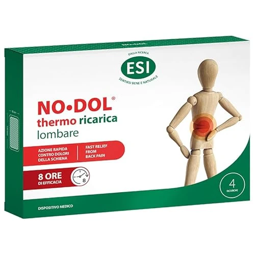 Offerta a tempo: ESI No-Dol - Thermo Ricarica - 4 Cerotti Riscaldanti Schiena per Fascia Lombare — 56% da 14,90 € a 6,58 €