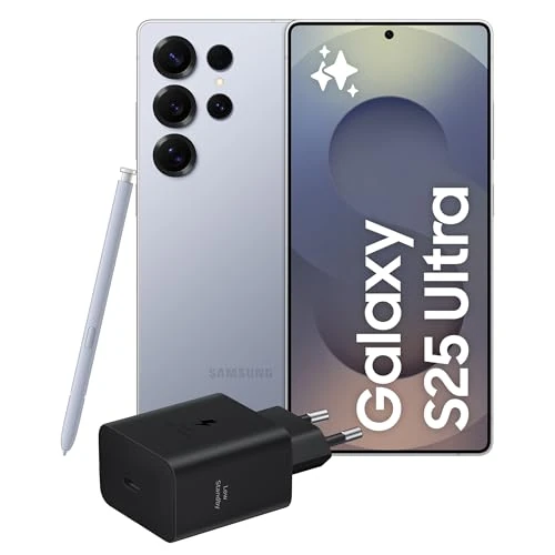 Offerta a tempo: Samsung Galaxy S25 Ultra con caricatore 45W EP-T4511XBEGEU, Smartphone AI con 3 anni di Garanzia del produttore, RAM 12GB, 1TB, Titanium Silverblue - 36% da 1913.90 € a 1225.49 €