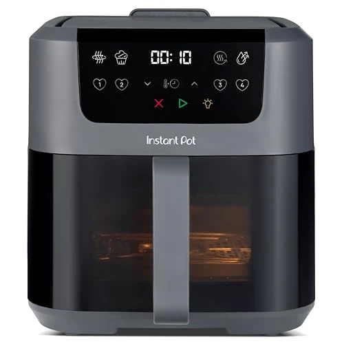 Limitiertes Angebot: Instant Pot Vortex Compact Trüffel Grau Heißluftfritteuse 5 l Korb, Familiengröße, 4 in 1 – Heißluftfrittieren, Trocknen, Backen, Aufwärmen, Antihaftbeschichtung, leicht zu reinigen, spülmaschinenfest von 119.99 EUR auf 59.99 EUR (Spare 50%)