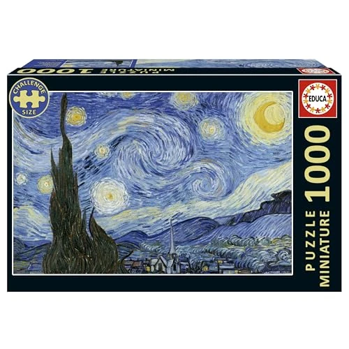 Offerta a tempo: Educa - Il puzzle per adulti da 1000 pezzi più piccolo al mondo | Puzzle in miniatura della notte stellata. Include colla Fix Puzzle. Misure: 30 x 46 cm. Dai 14 anni (20247) - 40% da 14.49 € a 8.69 €