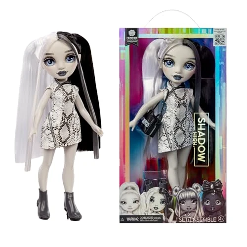 Offerta a tempo: Rainbow High Shadow High Heather Grayson - Bambola Fashion da 28 cm, Capelli e Vestiti Bianchi e Neri, Borsetta alla Moda, Ideale da Regalare. Età 4-10 - 25% da 19.99 € a 14.99 €