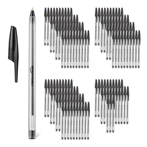 Offre limitée : Amazon Basics Lot de 144 Stylos à Bille pour la Maison, le Bureau et l’École, 1,0mm, Noir de 28.63 € à 28.63 € (0.00% de remise)
