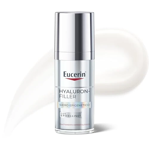 Offerta a tempo: Eucerin Hyaluron-Filler Epigenetic Serum 30 ml, Siero viso antirughe che corregge visibilmente i 10 segni dell'età della pelle, Siero viso Acido Ialuronico ed Epicelline per un effetto lifting - 38% da 54.90 € a 33.96 €