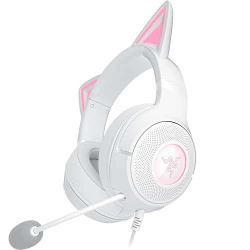 Limited-time offer: Razer Kraken Kitty V2 - Wired RGB Headset with Kitty Ears for gaming and streaming (325 g, TriForce 40 mm Drivers, HyperClear Cardioid Mic, Surround Sound) White from 99.99 £ to 99.99 £ (save 0.00%)