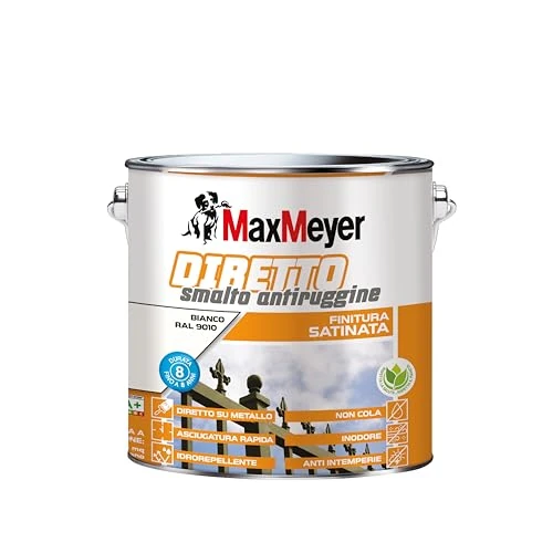 Offerta a tempo: MAXMEYER Diretto Antiruggine Satinato R9010 Bianco 2 L — 23% da 64,90 € a 49,99 €