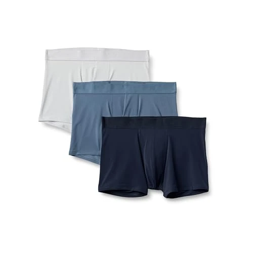 Limited-time offer: Amazon Essentials Men's Microfibre Boxer Shorts Underwear, Pack of 3, Blue/Light Grey/Navy Blue, XL from 21.99 GBP to 21.99 GBP (save 0%)