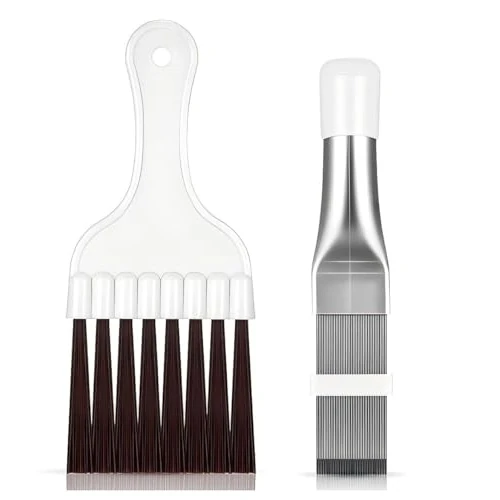 Offerta a tempo: 2 Pezzi Spazzola per Pulizia del Condizionatore, Spazzola per Condizionatore d'Aria, Pulitore per Pinne, Metallo Strumento di Riparazione del Radiatore - 0.00% da 6.89 € a 6.89 €