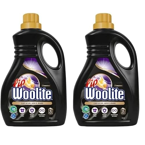 Offerta a tempo: Lip Woolite Detersivo Lavatrice Capi Scuri, Neri e Jeans 25 Lavaggi, da 1500 ml di Detersivo Lavatrice Liquido Capi Scuri con Cheratina (Confezione da 2) - 9% da 6.90 € a 6.25 €
