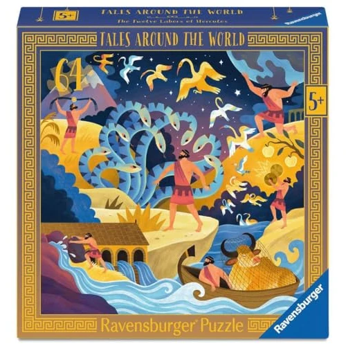 Offerta a tempo: Ravensburger - Puzzle Bambini 5 Anni 64 Pezzi, Le dodici fatiche di Ercole - Puzzle 5 Anni, Include Puzzle 64 Pezzi, Giochi Educativi, Idee Regalo - 50% da 12.95 € a 6.48 €