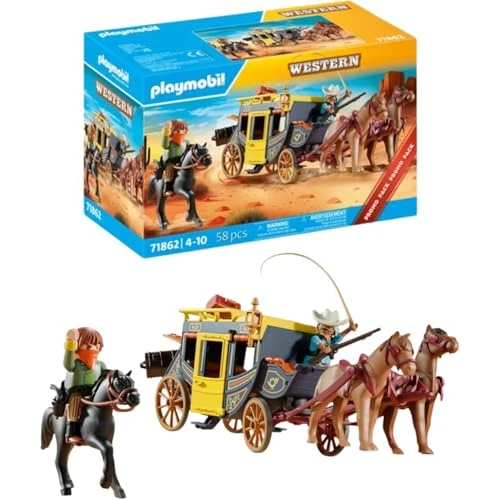 Tijdelijke aanbieding: PLAYMOBIL | Promo Pack | Postkoets Overval | Speelgoed vanaf 4 jaar | Cadeau voor kinderen | Bevordert creativiteit & rollenspel | Avontuurlijke speelset met figuren en paarden | 71862 van 26.86 € naar 26.86 € (0.00% korting)