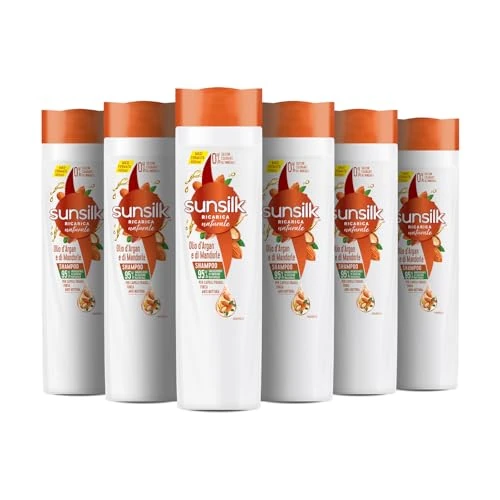 Offerta a tempo: Sunsilk Shampoo Olio d’Argan e di Mandorle 400ml (Confezione da 6) — 37% da 24,54 € a 15,54 €