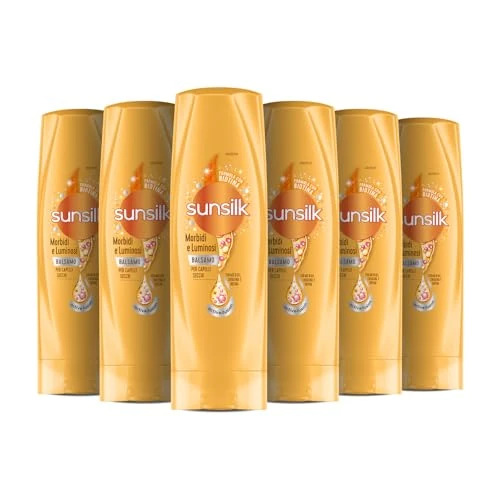 Offerta a tempo: Sunsilk, Balsamo Morbidi e Luminosi, Balsamo Anticrespo, Dona Capelli Morbidi e Non Unti, Formula Active-Fusion con Olio di Argan e Mandorle, Cheratina e Biotina, 200 ml (Confezione da 6) - 40% da 14.94 € a 8.94 €