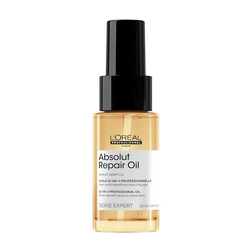 L'Oréal Professionnel Serie Expert, Absolut Repair 10-in-1, voedende leave-in olie voor droog en beschadigd haar, voor onmiddellijke herstructurering, 30 ml