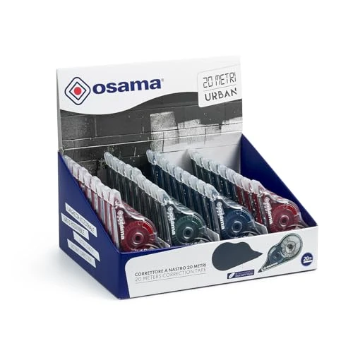 Offre limitee: Osama - Correcteur Blanc à Ruban, 20 M, Kit 36 Pièces, Idéal comme Accessoire Bureau, Papeterie et Fourniture Scolaire - Effaceur pour Écrire sans Erreur avec Couverture Optimale Blanche, Longue Durée de 70.15 EUR a 70.15 EUR (economie 0%)