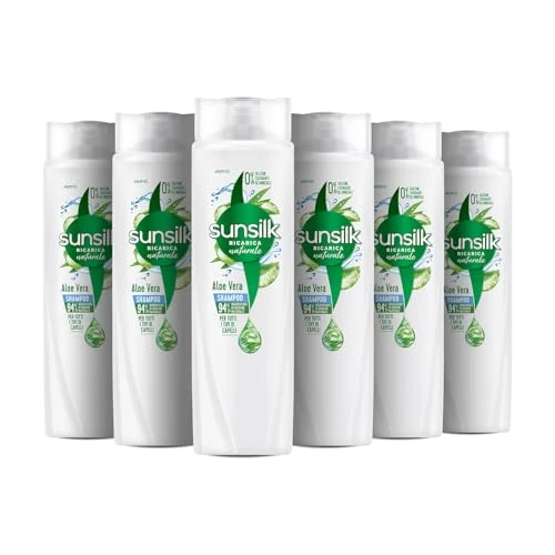 Offerta a tempo: Sunsilk Shampoo Aloe Vera per Capelli Secchi e Disidratati, 250 ml (Confezione da 6) — 29% da 11,94 € a 8,49 €