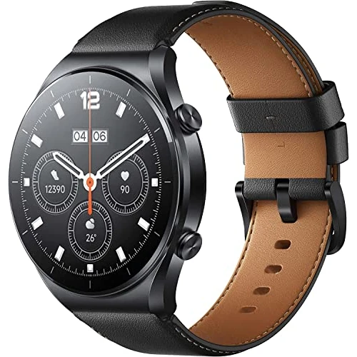 Xiaomi Watch S1 DE smartwatch van roestvrij staal & saffierglas (1,43 inch AMOLED HD; 117 trainingsmodi; bewaking van SpO2, NFC; GPS, 5ATM, tot 12 dagen accu S1 GL zwart (gereviseerd)