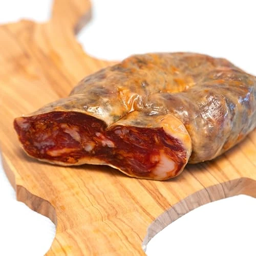 Soppressata Piccante Calabrese 350g - Specialità Gastronomiche Perfetta Per Aperitivi, Panini, Affettati e Ceste Regalo