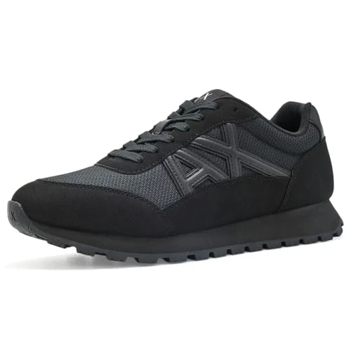Zeitlich begrenztes Angebot: Armani Exchange Men Side Geometric Logo Motifs Sneaker, Black, 6 von 130.00 € auf 130.00 € (0.00% Rabatt)