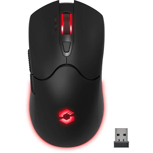 Offerta a tempo: Speedlink VELOX Mouse Gaming Wireless RGB - Mouse per PC senza Fili con Batteria ricaricabile, USB-C, 4800 dpi, programmabile, leggero, ricevitore USB nano, illuminazione LED RGB, nero - 50% da 29.99 € a 14.85 €