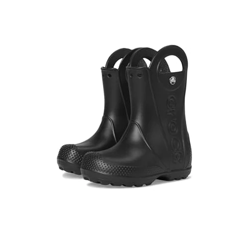 Offre limitée : Crocs Unisexe Enfant Handle It Rain Boot T Bottes, Black, 20/21 EU de 39.99 € à 24.66 € (38% de remise)