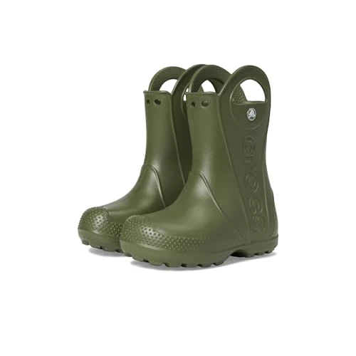 Oferta limitada: Crocs Handle It Rain Boot T, Botas de lluvia Unisex niños, Verde Militar, 24/25 EU de 39.99 € a 23.99 € (ahorro 40%)