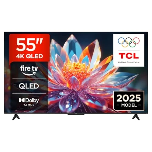 TCL 55T6C Fire TV 55 cali QLED 4K UHD Smart TV, HDR (Multi-Format), Dolby Atmos, Motion Clarity
