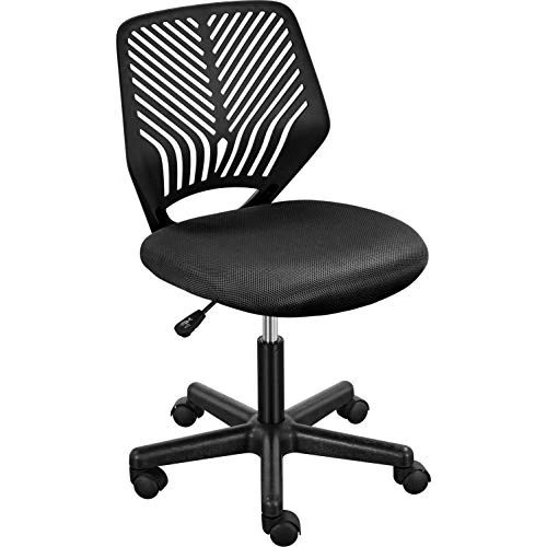 Offerta a tempo: Soberine Sedia Ufficio Scrivania Girevole Regolabile, Sedia da ufficio Ergonomica Senza Braccioli a Rotelle in Rete Traspirante Portata 136 kg Nera - 0.00% da 49.99 € a 49.99 €