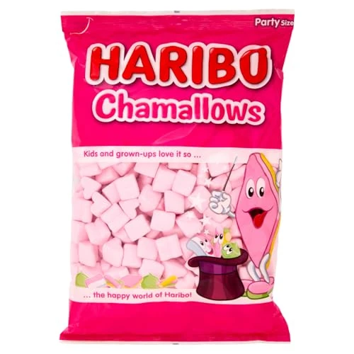 Haribo Chamallows Pink, Caramella Marshmallow a Forma di Cuore, Colore Rosa, Ideale Come Regalo e Baby Shower - 1kg