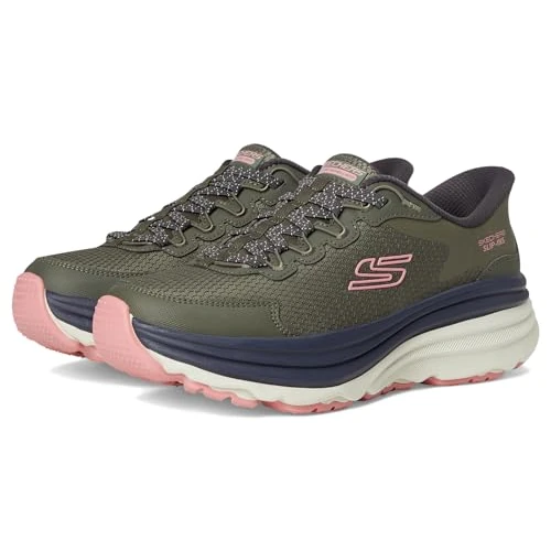 Limited-time offer: Skechers Women's Max Cushioning Zirrus, Olive, 6 UK | Slip-ins, Relaxed Fit for a roomy comfort fit at toe, Air-Cooled Memory Insole, Flat stretch laces, Water repellent from 58.60 £ to 58.60 £ (save 0.00%)