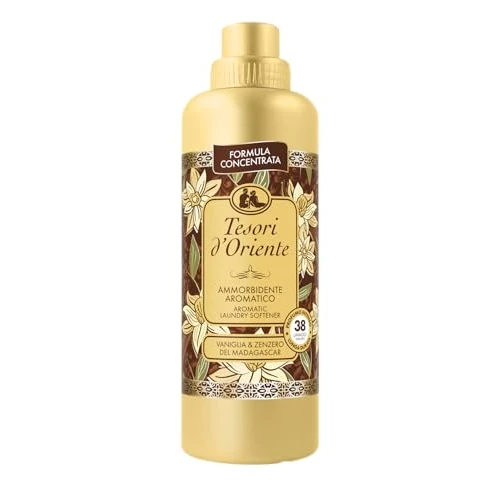 Offerta a tempo: Tesori d'Oriente, Vaniglia e Zenzero del Madagascar Ammorbidente Concentrato per Lavatrice, Facilita la Stiratura, Aroma Intenso con Microcapsule di Profumo, Fino a 38 Lavaggi, 760 ml - 50% da 2.99 € a 1.49 €