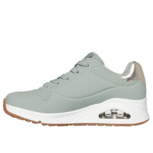 Oferta limitada: Skechers Uno Golden Air Zapatillas para Mujer, Sage Durabuck/Silver Trim, 39.5 EU de 79.95 € a 58.99 € (ahorro 26%)