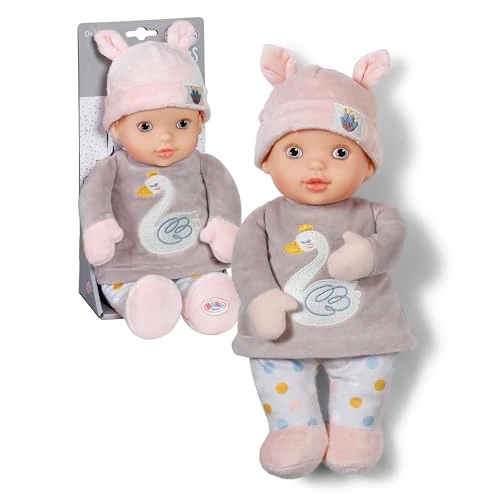 Offre limitee: BABY born for Babies Sweetie Mauve - Poupée Douce de 30 cm avec Corps en Tissu Gris et hochet intégré - Adaptée aux Nouveau-nés de 14.99 EUR a 13.35 EUR (economie 11%)