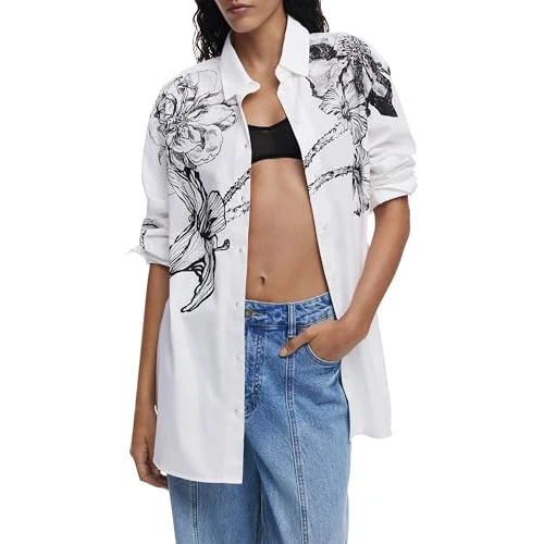 Limited-time offer: Desigual CAM_BYN_Lacroix, 1000 White, S/M from 54.56 GBP to 54.56 GBP (save 0%)