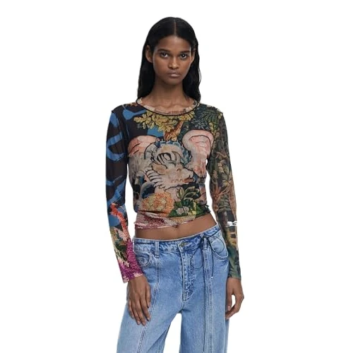 Desigual TS_Dragon_Lacroix, 5028 Azul Plomo, S