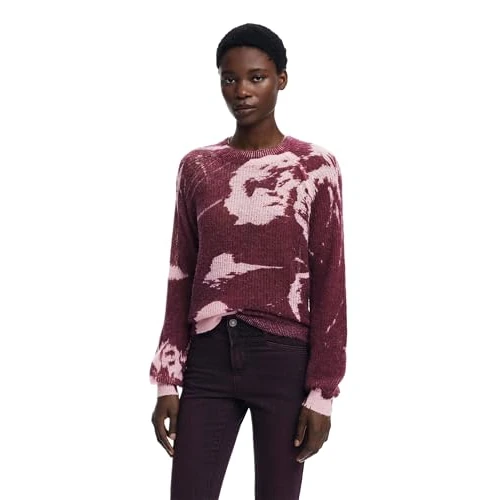 Limited offer: Desigual Hyder Arty Texture Two-Tone Sweater 25WWJF31 from 99.95 EUR to 46.23 EUR (save 54%)