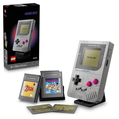 Offre limitée : LEGO Super Mario Game Boy - Set de Construction pour Adulte - Maquette de Nintendo à Exposer avec 2 Cartouches Dont Zelda - Support Inclus - Idée de Cadeau Rétro pour Fans de Jeux Vidéo 72046 de 60.23 EUR à 49.99 EUR (remise 17%)