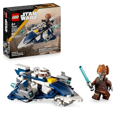 LEGO Star Wars 75400 Microfighter Jedi Starfighter di Plo Koon - Astronave Giocattolo con 2 Shooter - Inclusa una Minifigure con Spada Laser - Regalo per Bambini da 6 Anni e per Fan di The Clone Wars