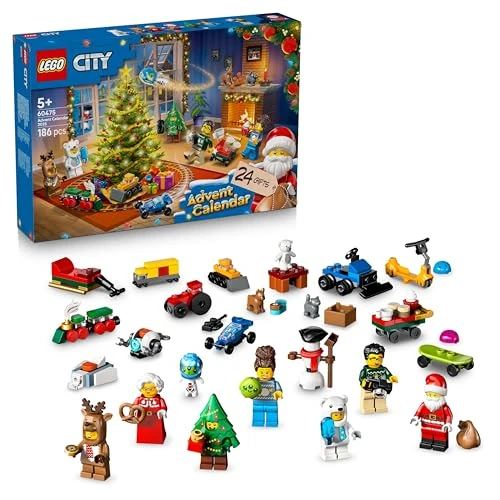 Limited-time offer: LEGO City Advent Calendar 2025 for 5+ Year Old Boys & Girls - Christmas Countdown Toy with 24 Surprises incl. a Train, Car & Tractor plus 7 Minifigures - Gift Idea - 60475 from 35.96 GBP to 35.96 GBP (save 0%)