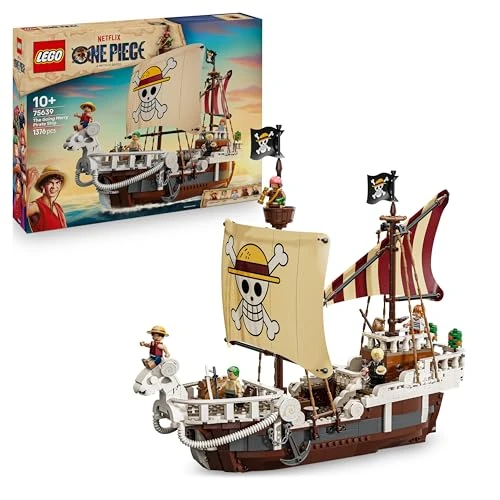 Offre limitée : LEGO One Piece Le Bateau Pirate Vogue Merry - Jouet Bateau - Maquette pour Décoration avec 5 Minifigurines Dont Luffy, Zoro & Nami - Cadeau Anime pour Garçon, Fille ou Fan dès 10 Ans 75639 de 129.86 EUR à 99.99 EUR (remise 23%)