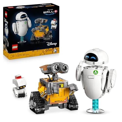 LEGO | Disney Pixar Wall-E y Eve - Kit de Maquetas para Adultos - Robots de Ladrillos con Figuras de M-O y HAL - Decoración para el Hogar - Regalo Coleccionable para Fans de la Película 43279