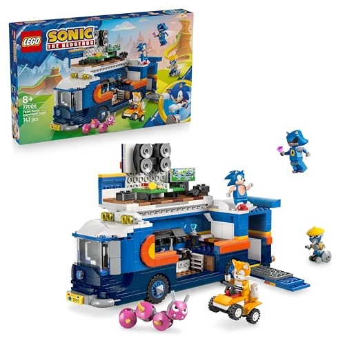 LEGO Sonic the Hedgehog Team Sonic Command Truck Toy - Interactive Set with an ATV Car & 5 Figures incl. Tails - Gift for 8+ Year Old Boys, Girls & Gaming Fans - 77006