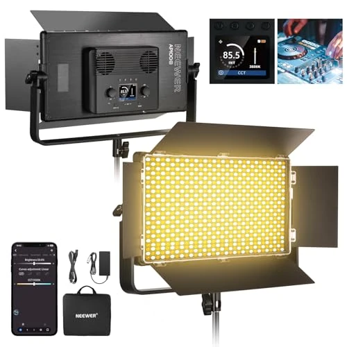 Oferta limitada: NEEWER 100W Bicolor LED Panel Luz Video Kit, 960 LED 38600Lux@0.5m 2500K-8500K CRI96+/TLCI97+ 0-100% Atenuación, App/2.4G/Panel/Control DMX para Foto Estudio Pro Grabación Luz Escenario, AP100B de 289.99 € a 289.99 € (ahorro 0.00%)