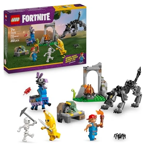 Offre limitée : LEGO Fortnite Le Camp de Banane et Mécano - Jouet de Construction avec Figurines de Loup & Lama de Ravitaillement - 3 Minifigurines & Feu de Camp - Cadeau pour Gamer, Garçon ou Fille dès 7 Ans 77075 de 19.87 EUR à 14.90 EUR (remise 25%)