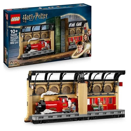 LEGO Harry Potter Book nook: Ekspres do Hogwartu, podpórka do książek i zabawka dla 10-latka, model kolekcjonerski, dekoracja do pokoju dziewczynki i chłopca, pomysł na kreatywny prezent 76450