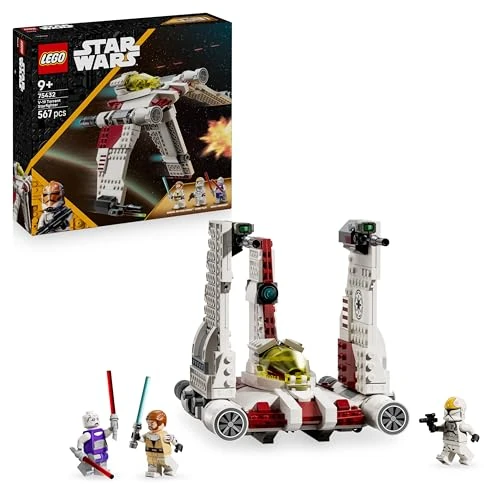 Offre limitee: LEGO Star Wars 75432 The Clone Wars Chasseur V-19 Torrent - Jouet de Construction avec 3 Minifigurines Dont Obi-Wan Kenobi & Asajj Ventress avec Sabres Laser - Cadeau pour Garçon ou Fan dès 9 Ans de 64.99 EUR a 51.42 EUR (economie 21%)