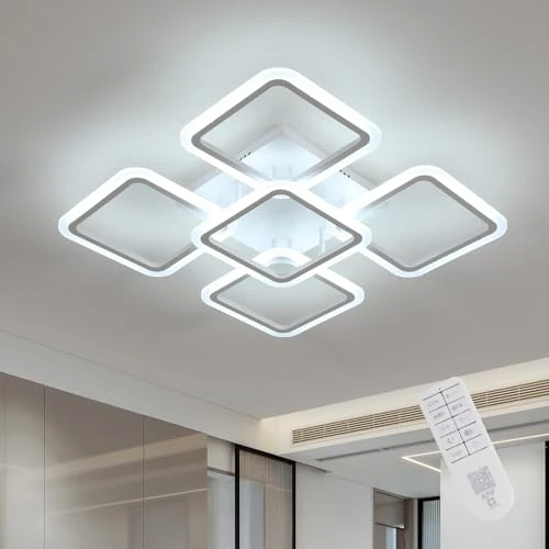 Offerta a tempo: Riserva Plafoniera LED Soffitto Dimmerabile 57W, Quadrato Bianco - 3% da 64.98 € a 62.98 €