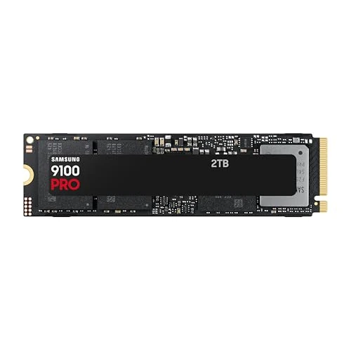 Samsung SSD Interne 9100 Pro, NVMe 2.0 PCIe 5.0x4, Capacité 2To, Vitesse de Lecture jusqu'à 14 800 Mo/s, Les Performances de la Gen5, MZ-VAP2T0BW