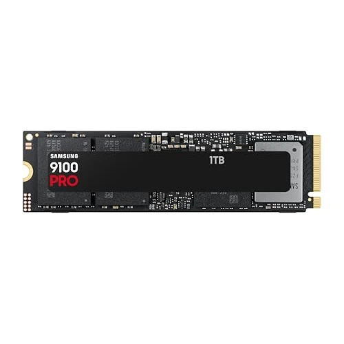 Samsung SSD Interne 9100 Pro, NVMe 2.0 PCIe 5.0x4, Capacité 1To, Vitesse de Lecture jusqu'à 14 800 Mo/s, Les Performances de la Gen5, MZ-VAP1T0BW