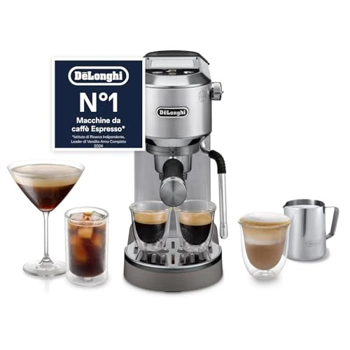 Oferta limitowana: De'Longhi Dedica Duo EC890.M ręczny ekspres do kawy do espresso, cappuccino i cold brow, barman, z wyrzutnią parową do My LatteArt, wyświetlacz dotykowy, szerokość 15 cm, wyjmowany zbiornik 1,1 l, z 912.99 zł na 912.99 zł (oszczędź 0.0%
